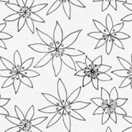 YUMA Cannes <1% light filtering fabric in Black Floral