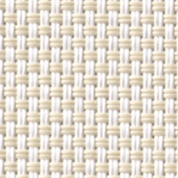 YUMA Omega 0% screen fabric in White/Linen